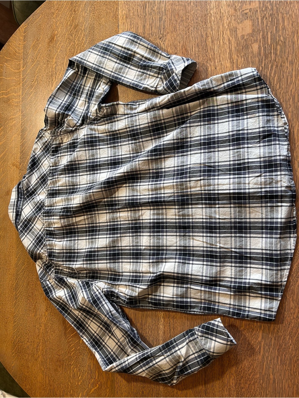American Rag Black & White Plaid Button-Down Shirt - Picture 7 of 7